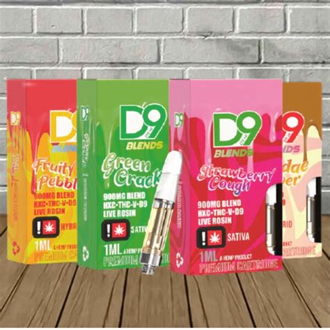 D9 Hi Live Rosin D9 HXC THCV Vape Cartridge 900mg Great CBD Shop