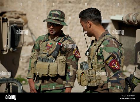 Afghan National Army Special Forces Provide Security For A District