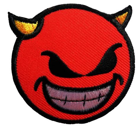 Iron On Patches Devil Red 65x63cm Application Etsy