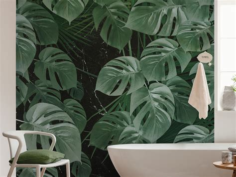 Fototapete Monstera On Marble Komar Vlies