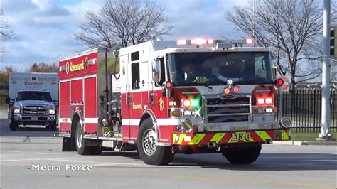 Rosemont Il Public Safety Fire Dept Engine 56 And Ambulance 56 Youtube