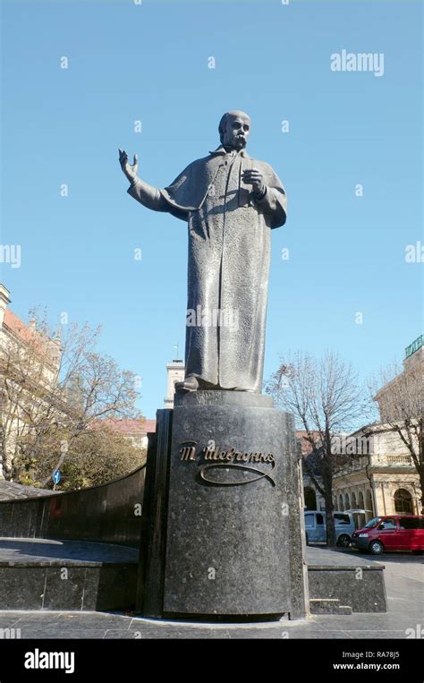 Monument Taras Shevchenko Lviv Ukraine Eastern Europe Stock Photo