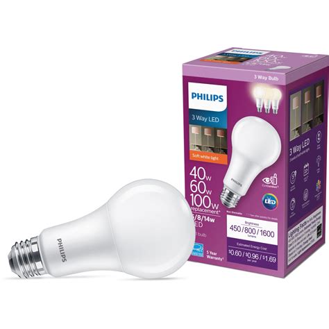 Philips A21 Medium 3-Way LED Light Bulb - Walmart.com - Walmart.com