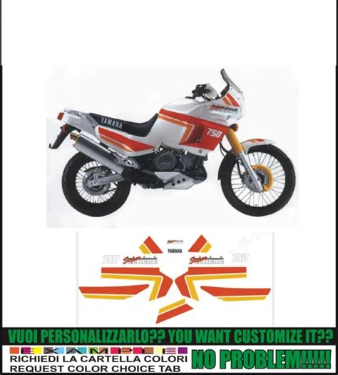 KIT AUTOCOLLANT STICKERS Compatible XT 750 Z SUPER TENERE 1989 WHITE