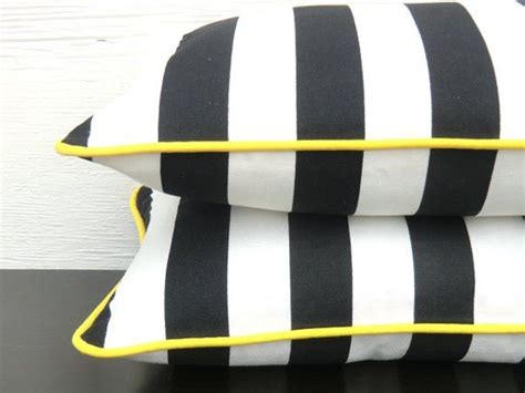 Black And White Pillow Cover Modern Home Decor Black Striped Lumbar