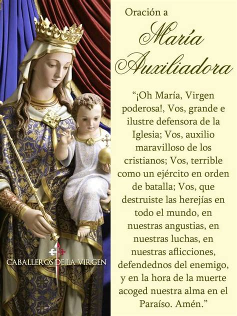 Amen Oraci N A Mar A Auxiliadora Hoy En Su D A De Mayo Oracion