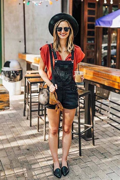 Wear Your Overalls With Flawless Style Overall Shorts Outfit Black