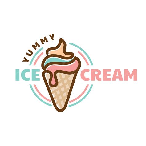 Premium Vector Ice Cream Logo Design Simple Line Gelato Logo