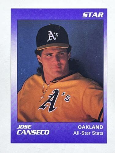 Jose Canseco 1990 Star Purple 4 Sports MLB Oakland Athletics Trading