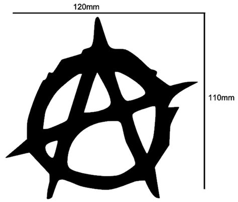 Anarchy Symbol Sticker Funny Car Jdm Bonnet Mascot Adhesive Bumper