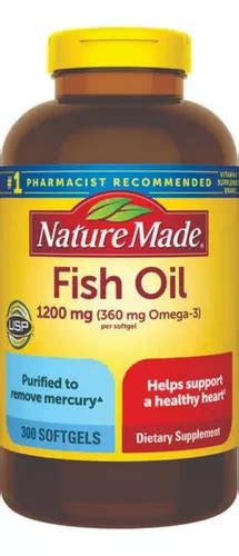 Nature Made Aceite De Pescado Omega 3 Americano 1200mg 300ct