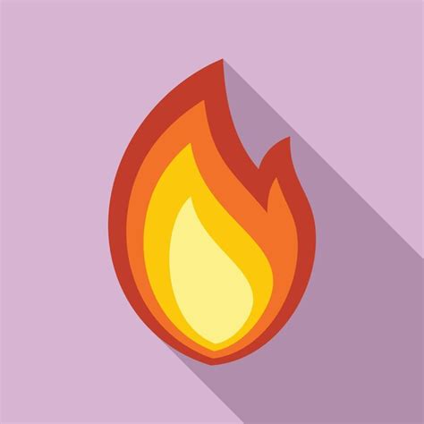 Icono De Hoguera De Llama De Fuego Ilustraci N Plana De Icono De Vector