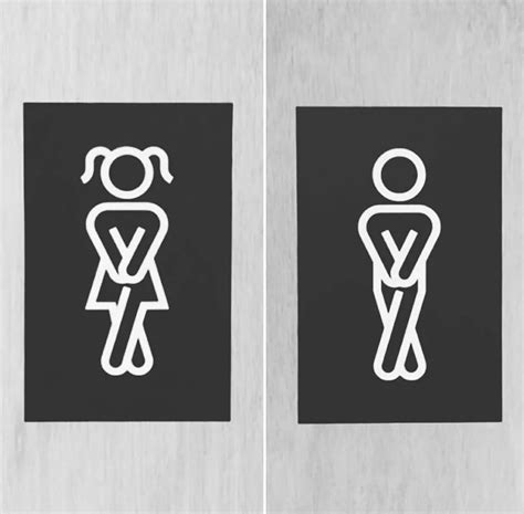 Carteles De Baño Originales Que Explican La Diferencia Entre Hombre Y