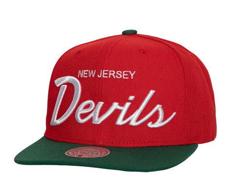 Mitchell And Ness Nhl New Jersey Devils Vintage Script Snapback Hat Nycmode