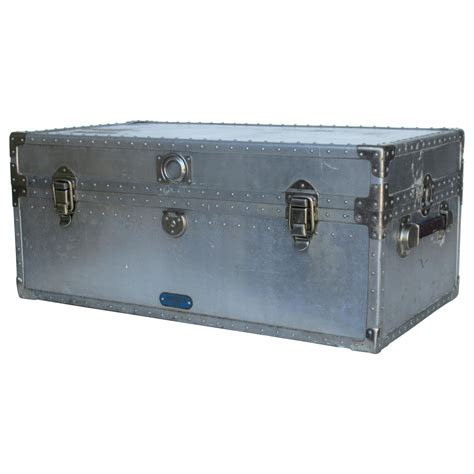 Industrial Riveted Aluminum Trunk 1940 S At 1stDibs