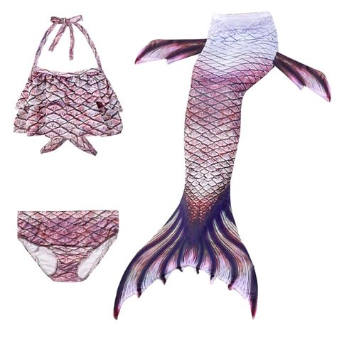 Barns Sjöjungfru Mermaid Tail Baddräkt Mermaid 130cm Style2 130cm