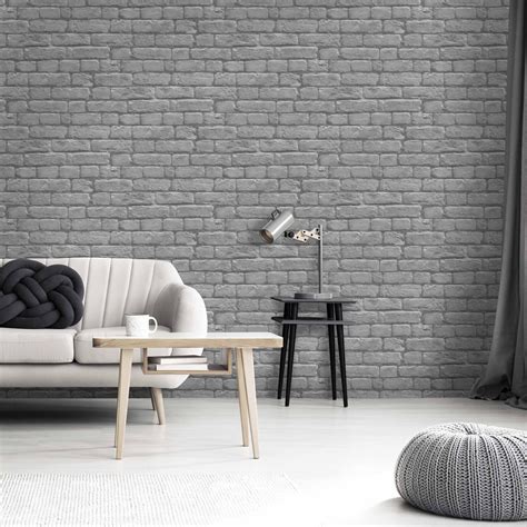 Grey Brick Wall Interior