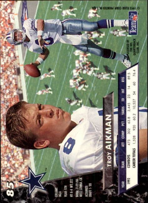 1993 Ultra 85 Troy Aikman NM MT Big Mac Sportscards Beckett