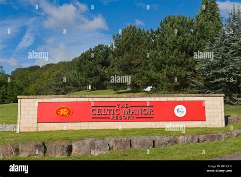 Sign outside The Celtic Manor Resort where the 2010 Ryder Cup is held ...