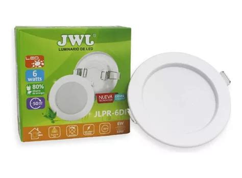 Plafon Led 6w Empotrable Luz Blanca Redondo Di 35 Pzs Jwj