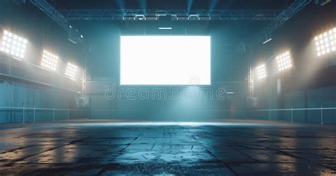 Stage Indoor or Interior Stadium with Colorful Lights Stock ...