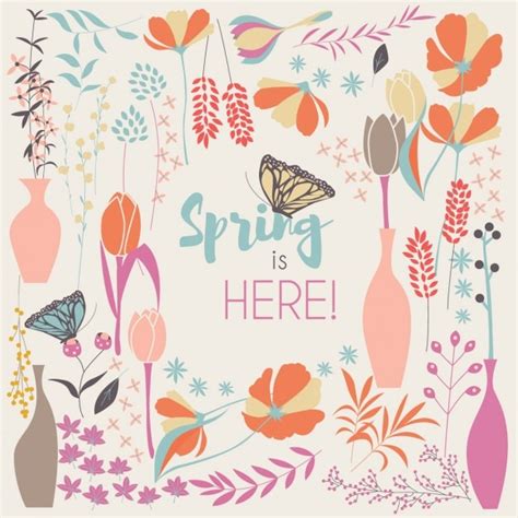 Free Vector Spring Background Design