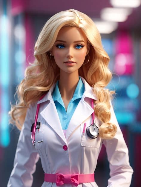 Premium Photo Barbie Doll In Doctor Outfit