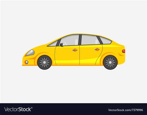 Sedan car side view Royalty Free Vector Image - VectorStock