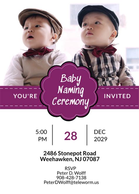 Free Grand Baby Name Ceremony Invitation Template Edit Online