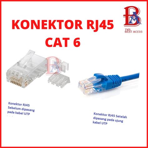 Jual Konektor Rj Cat Connector Lan Rj Cat Modular Rj