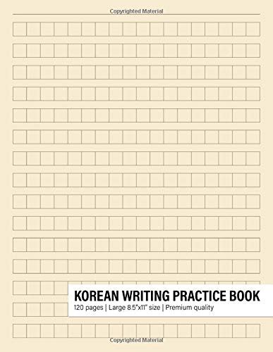 Korean Writing Practice Book Korean Notebook For Hangul Hangul