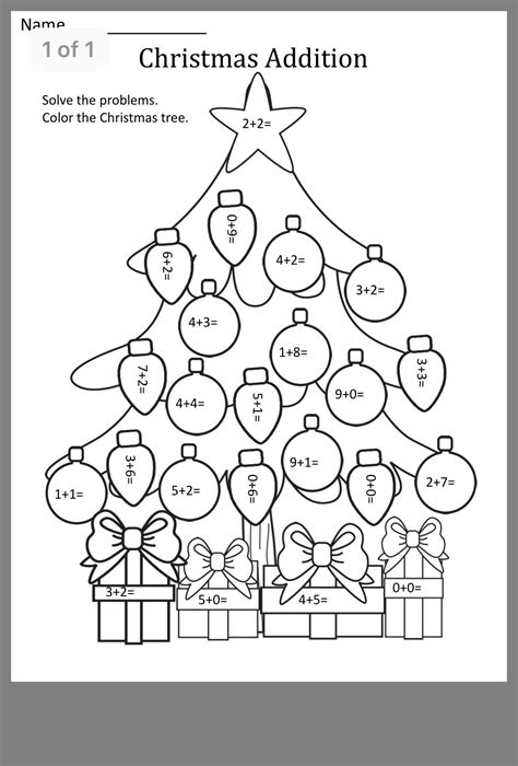 Free Math Christmas Printables