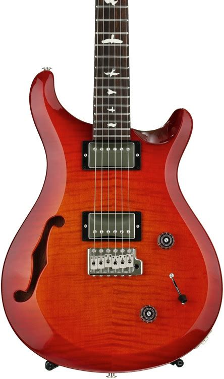 Prs S2 Custom 22 Semi Hollow Dark Cherry Sunburst Sweetwater