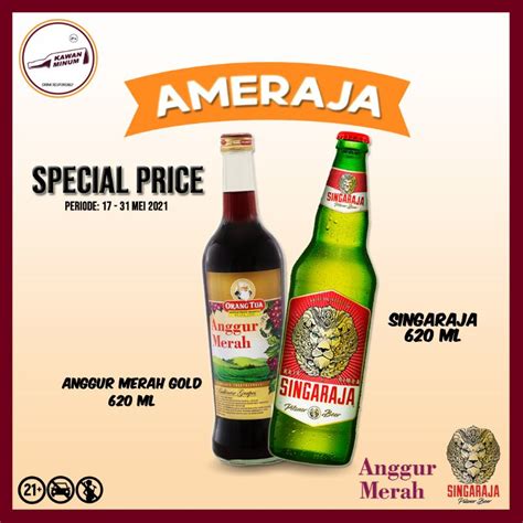 Jual AMERAJA Anggur Merah Gold 620mL Singaraja 620mL Di Seller