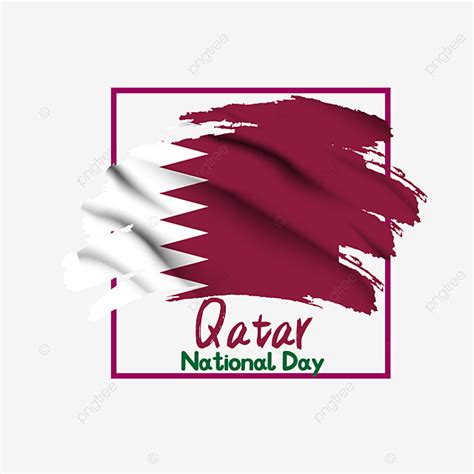 Qatar National Day Vector Art PNG Qatar National Day With Brush Stroke