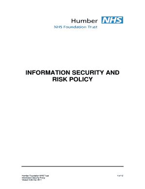 Fillable Online Humber Nhs Humber Foundation Nhs Trust Fax Email Print