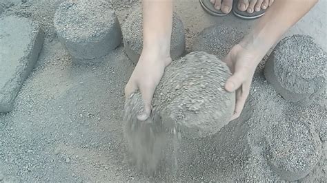 Dusty Sand Cement Blocks Dry Floor Water Crumbling Satisfying Video