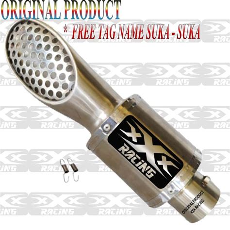 Knalpot Racing Original Xxx Racing Inlet Mm Full Stainless Suara Bass