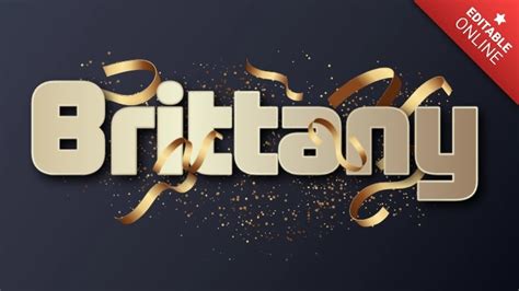 Brittany Confetti A O Nuevo Fuente Editable Generador De Efectos De