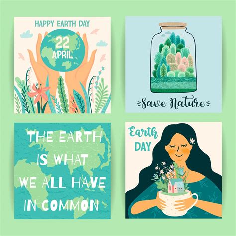 Earth Day Save Nature Templates 1361718 Vector Art At Vecteezy