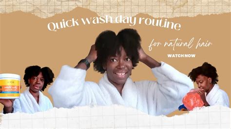 This Is A Quick Wash Day Routine For My Natural Hair Youtube