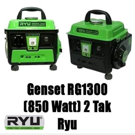 Jual Mesin Genset RYU RS 1300 BLACK Atau Green Generator Shopee Indonesia