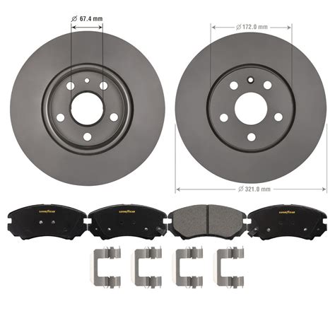 PRK45667F Goodyear Premium Brake Pad And Rotor Kit Brake Kits