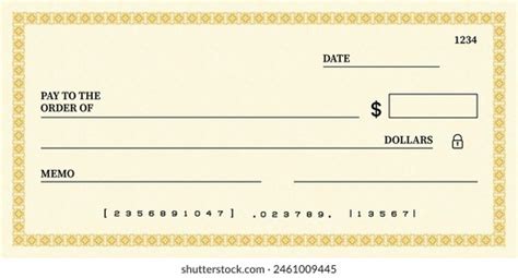 Blank Bank Check Checkbook Cheque Template Stock Vector Royalty Free 2461009445 Shutterstock