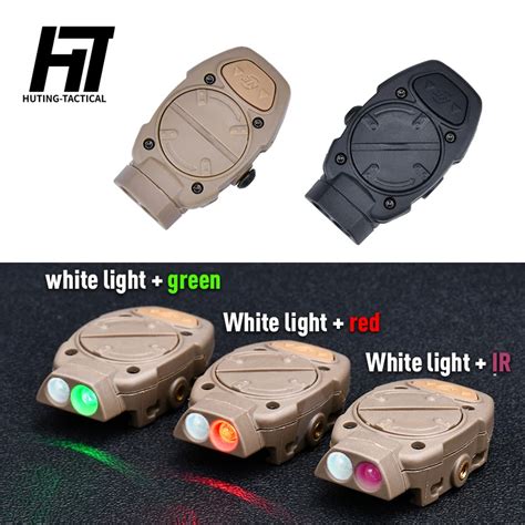 Switch Rail Mini Helmet Light Tactical Weapon Light White Green Red Ir