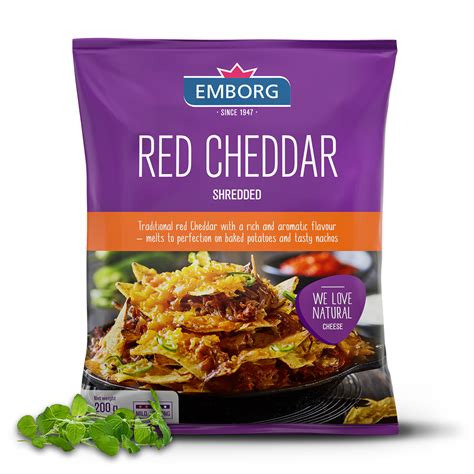 Natural Shredded Red Cheddar Emborg