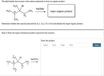 Answered The Alkyl Halide Shown Reacts With Sodium Methoxide To Form