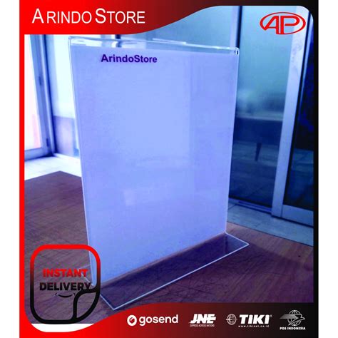 Jual Tempat Brosur Tent Card Akrilik Display 2 T Sisi A5 Acrylic 3 Mm