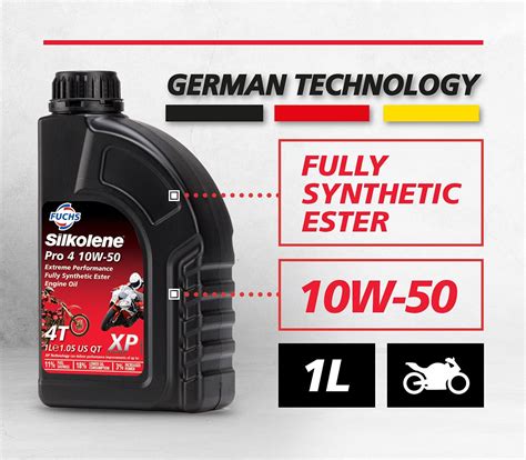 FUCHS SILKOLENE PRO 4 SAE 10W 50 XP Fully Synthetic Ester Engine Oil