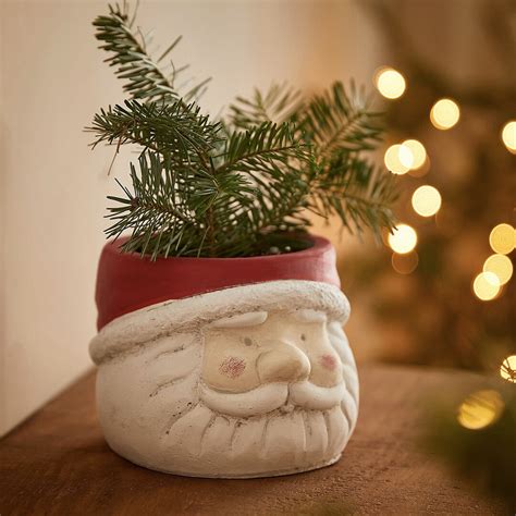 Santa Claus Planter Pot Santa Planter Christmas Planter Etsy